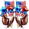 Latex Balloons 4th of July Patriotic Balloon Kit – USA Flag, Star & Eagle Foil Balloons, 12PCS for Independence Day, Parade, Party & Festival Decorations